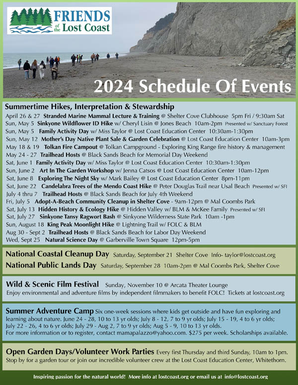 2024 Schedule of Events poster